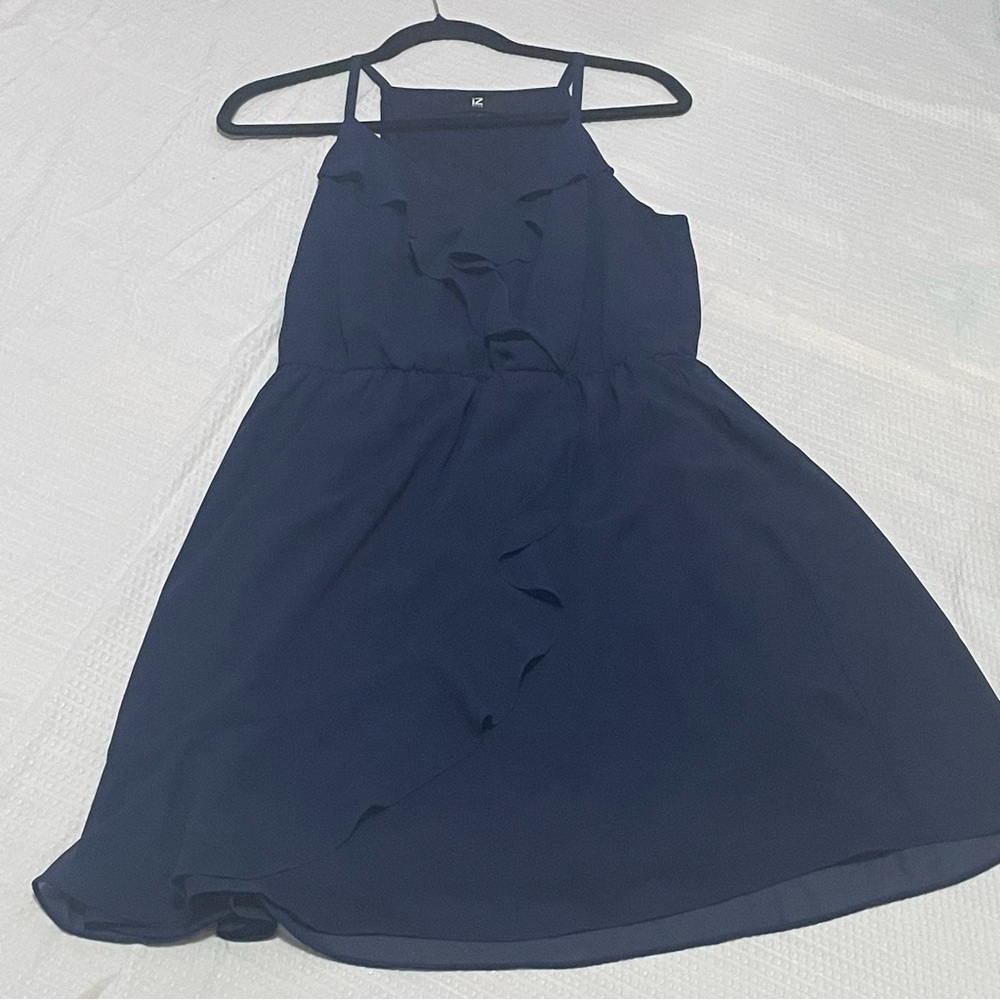 Iz Byer Elegant Navy Mini Dress